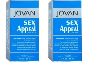 Jovan SEX APPEAL (PACK OF 2) Perfume - 88 ml (For Men) -FREE & FAST SHIPPING - Picture 1 of 6