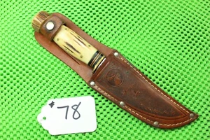 Marbles Gladstone Mich. U.S.A.  IDEAL Knife Full Stag Handle & Pommel Ref # 78 - Picture 1 of 10