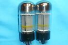 Pair Philips 6L6GC with Grey Plates Vintage Electronic Output Tubes Made in USA