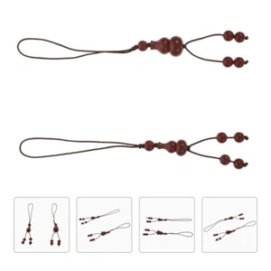  2 Pcs Handy-Ornamente Telefonhandgelenkriemen Kurzer Telefonanhänger - Zdjęcie 1 z 12