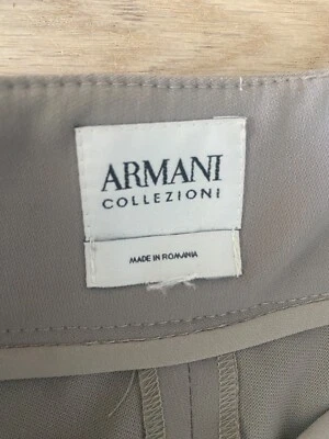 Armani Collezioni Italy Wool Oyster/Gray Business PANTS Size M, IT 42, US6 - Image 1 of 4