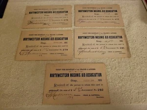 Lot of Antique Northwestern Masonic Aid Association Receipt Postcards - Picture 1 of 6