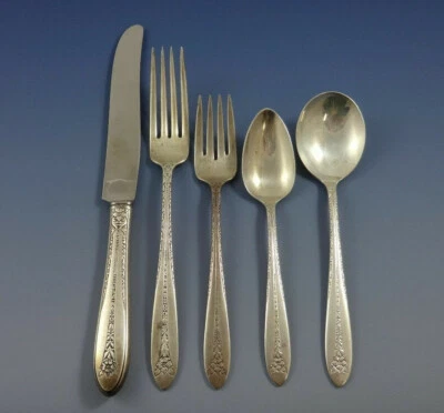 Margaret Rose by National Sterling Silver Flatware Set Dinner Service 43 Pieces - Image 1 of 4