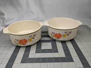 Lenox Temper Ware Summer Wind Serving Bowl 6.5 Inch Lot of 2 - Imagen 1 de 12