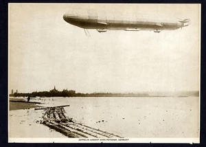 Picture of ZEPPELIN AIRSHIP in flight Potsdam Germany - 1914 Sepia Photogravure - Picture 1 of 4