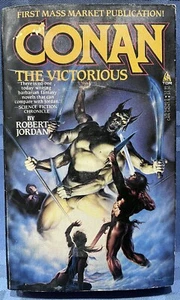 CONAN The Victorious by Robert Jordan 1st Tor Print 1985 - Foto 1 di 3