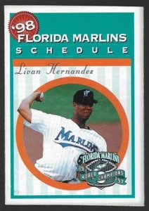 1998 Florida Marlins MLB Baseball Schedule !!! Nations Bank - Picture 1 of 1