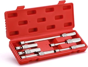 Juego de 6 enchufes de extensión de bujías giratorias magnéticas de accionamiento de 3/8", incluye - Imagen 1 de 8