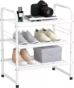Compact Wire Shoe Rack Shelf, Space-Saving Stackable Shoe Organizer, Heavy-Duty - Picture 1 of 9