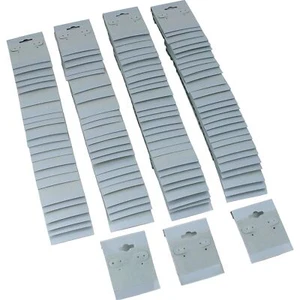 100 Gray Hanging Earring Cards 2 Inch Jewelry Display - Picture 1 of 3