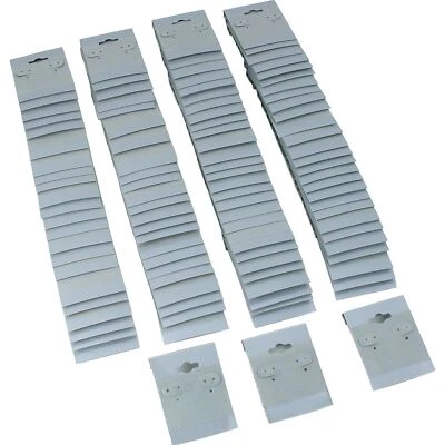 100 Gray Hanging Earring Cards 2 Inch Jewelry Display - Image 1 of 3