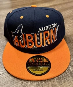 University Of Auburn Tigers Premium Football Basketball Snapback Hat - Picture 1 of 4
