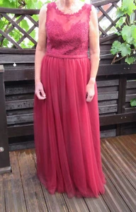 Abend-Abiball-oder Königinenkleid dunkelrot - Bild 1 von 5