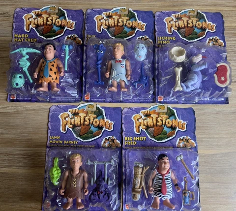 Mattel The Flinstones Movie Fred Barney Dino Figures Lot (5) 1993 Cover