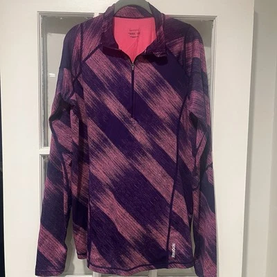 Reebok Womens Purple Pink Thumb Holes Long Sleeve Activewear Top Plus Size 2XL - Image 1 of 4