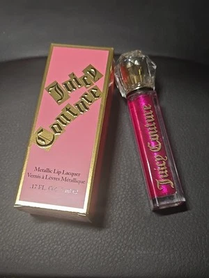 Juicy Couture Metallic Lip Laquer Hot Pink Sparkle .17fl.oz New In Box  - Image 1 of 4