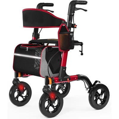 Walkers for Seniors Rollator Walker with Seat 350 lb Weight Capacity - Image 1 of 4