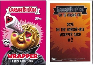 2025 TOPPS GPK OH THE HORROR-IBLE WAVE 1 WRAPPER 2 ROMANTIC RIC/HEART IRA - Picture 1 of 3
