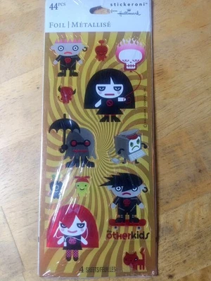 Hallmark Stickeroni Foil Halloween Stickers NOS - Image 1 of 4