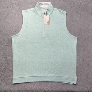 NWT Southern Proper Mens Large MS23VC1 Canal Pullover 1/4 Zip Vest Beach Glass - Picture 1 of 14