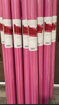 Case Of 12 Wonder shop 双面包装纸;粉色。 — 第 1/4 张图片