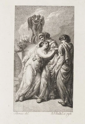 STÖLZEL (*1751) nach SCHENAU (*1737), Dramatische Umarmung. Allegorie,  1794, Pu - Bild 1 von 4