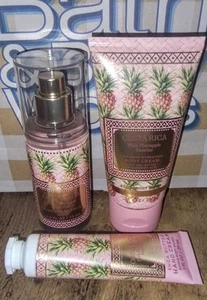 BATH & BODY WORKS 3pc TRAVEL Gift Set Pink Pineapple Sunrise New - Picture 1 of 5