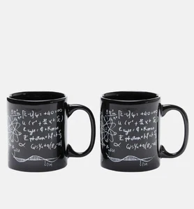 Plus Forty +40 Set 2 Tassen 12 cl Keramik Druck "Formeln..." schwarz - Bild 1 von 1