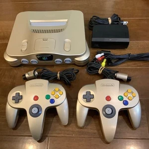 Nintendo 64 Console Limited Edition toys R' Us Gold N64 Tested Working USED - Picture 1 of 13