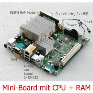 MAINBOARD D2703-A12 512MB SOCKET S1 FUJITSU S500 MINI-ITX&AMD MOBILE 2100&M23 MM - Bild 1 von 1