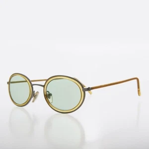 Oval Green Vintage Sunglass - Bloom - Picture 1 of 3