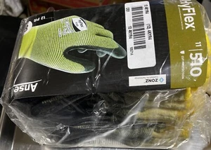 12 Paar Ansell 11-510 Größe 8 HyFlex Handschuhe Medium gelb/schwarz - Bild 1 von 1