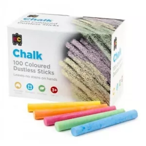 Chalk Dustless Coloured 100pcs Educational Colours - Picture 1 of 1
