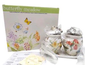 Lenox Butterfly Meadow 7-Piece Condiment Set New in Original Box - Picture 1 of 12