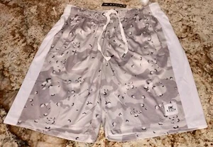 ETHIK Shootout Camo Grey White Soccer Shorts NEW Mens Sz M MD Medium - Picture 1 of 5