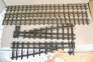 BASSETT LOWKE O GAUGE 3 RAIL 2 x LEFT POINT SWITCH & 3 x STRAIGHT TRACK of - Picture 1 of 11