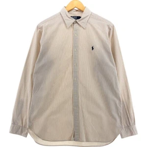 Vintage Ralph Lauren POLO by Ralph Lauren long-sleeved striped shirt size M ... - Picture 1 of 8