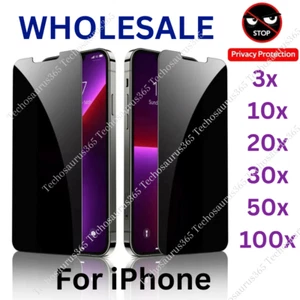 Privacy Screen Protector Tempered Glass Lot For iPhone 17 16 15 14 13 12 11 XR X - Picture 1 of 29