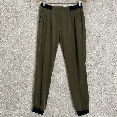 Pantalones de chándal Barney’s New York verde militar y negro con cremallera y bolsillo trasero talla 2 Foto 1 de 4