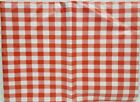 Vinyl Flannel Back Tablecloth 52"x108"Oblong,RED&WHITE CHECKERED,SUPERIOR,Broder