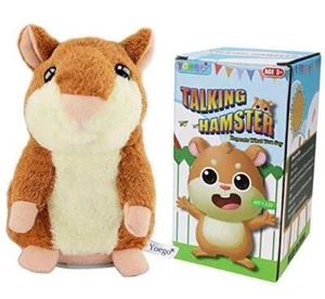 Talking Hamster Repeats What You Say Interactive Stuffed Plush Animal Brown - Picture 1 of 7