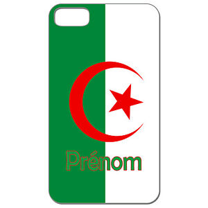 Coque 3 D Téléphone Personnalisée - Iphone 4 4S - Carte Algérie drapeau algérien