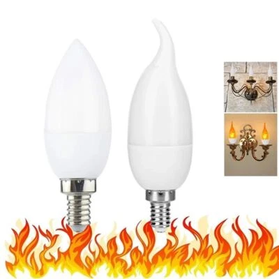 E14 E27 Flame Lamp Candle Lights Flame Effect Light Bulb Atmosphere Lamps 220V - Image 1 of 4