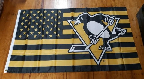 NHL Pittsburgh Penguins Sidney Crosby 3x5 American Flag USA FREE SHIPPING Cover