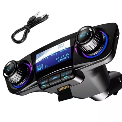 MP3 FM Transmitter Bluetooth Wireless Bluetooth 4.0 1.3in LED Screen Accessories - Image 1 of 4