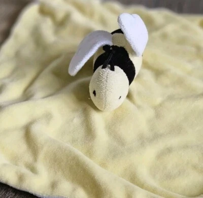 Manta de seguridad BURT'S BEES BABY cómoda blanca amarilla Lovey BEE ALGODÓN ORGÁNICO Foto 1 de 4