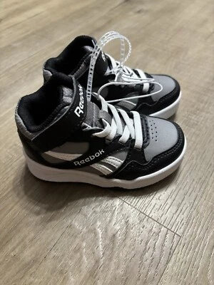 Zapatillas altas Reebok Royal XE para niños talla 5K negras grises blancas de cuero nuevas sin caja Foto 1 de 4
