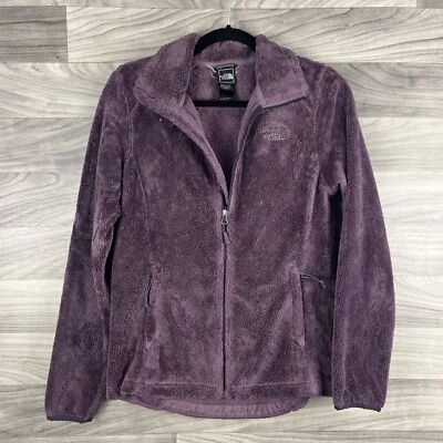 Chaqueta para mujer The North Face pequeña púrpura sherpa felpa suave cuello falso acogedor otoño Foto 1 de 4