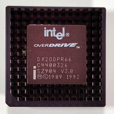 Intel DX20DPR66 CPU – Vintage 486 DX2 66MHz Processor - Image 1 of 2