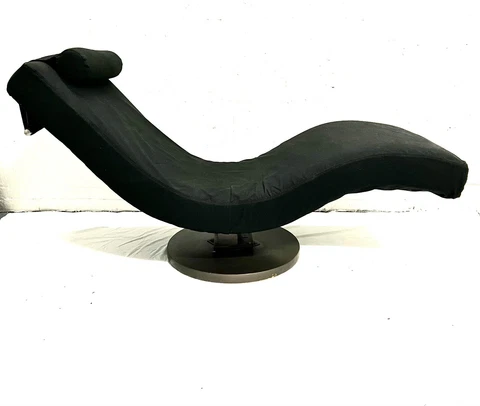 Milo Baughman “Wave” Vintage Brass 70s Chaise Lounge by Thayer Coggin Cover